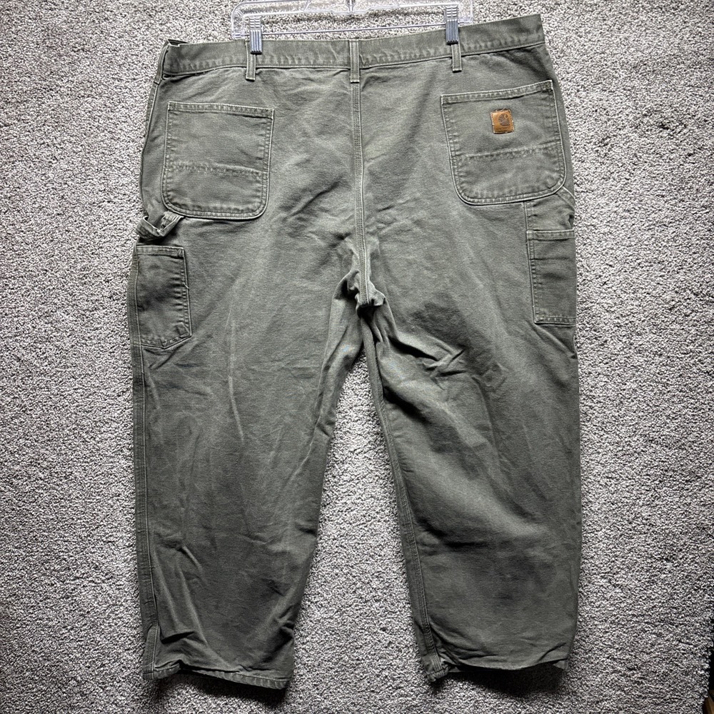 Carhartt B11 MOS‎ Work Pants 46x30 Green Canvas Carpenter Utility Dungaree Fit